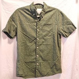 American Eagle Green Short Sleeve Button Shirt Size Small